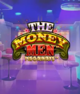 Изображение игрового автомата The Money Men Megaways от Pragmatic Play, демонстрирующее яркий городской пейзаж с элементами хип-хоп культуры. В центре кадра расположены символы слота: золотые украшения, крутые автомобили и изображения, исполняющие рэп жесты, формирующие атмосферу настоящего хип-хоп выступления. Логотип игры The Money Men Megaways расположен в верхней части изображения, подчеркивая тематику и стиль слота.